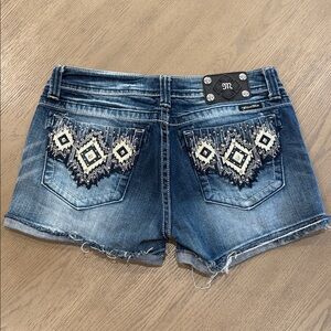 Embellished Miss Me Blue Denim Shorts Size 31